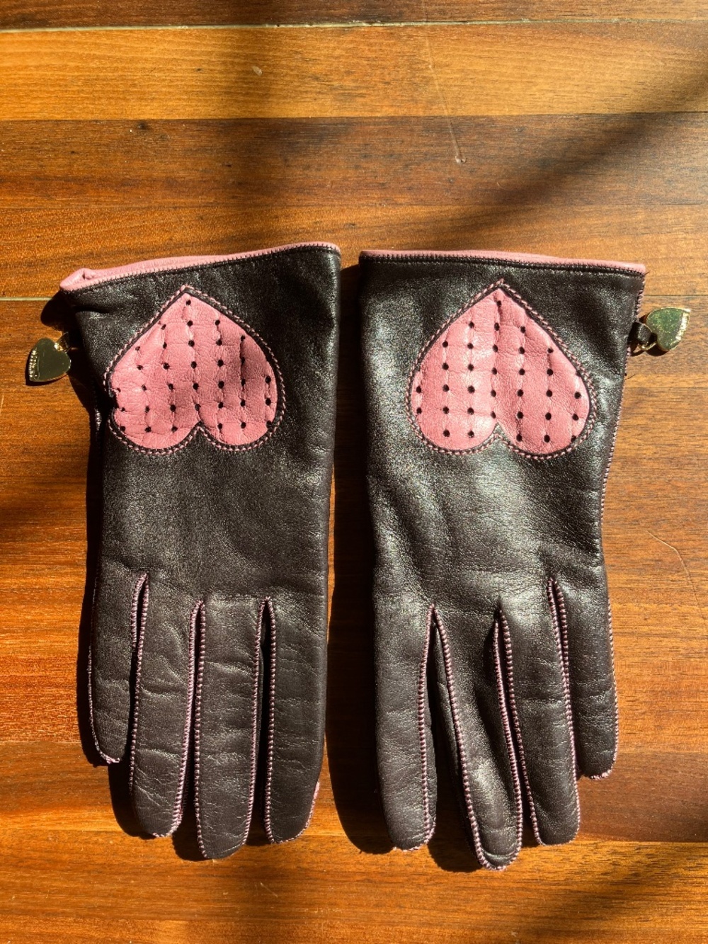 Moschino lambskin and cashmere gloves size 7